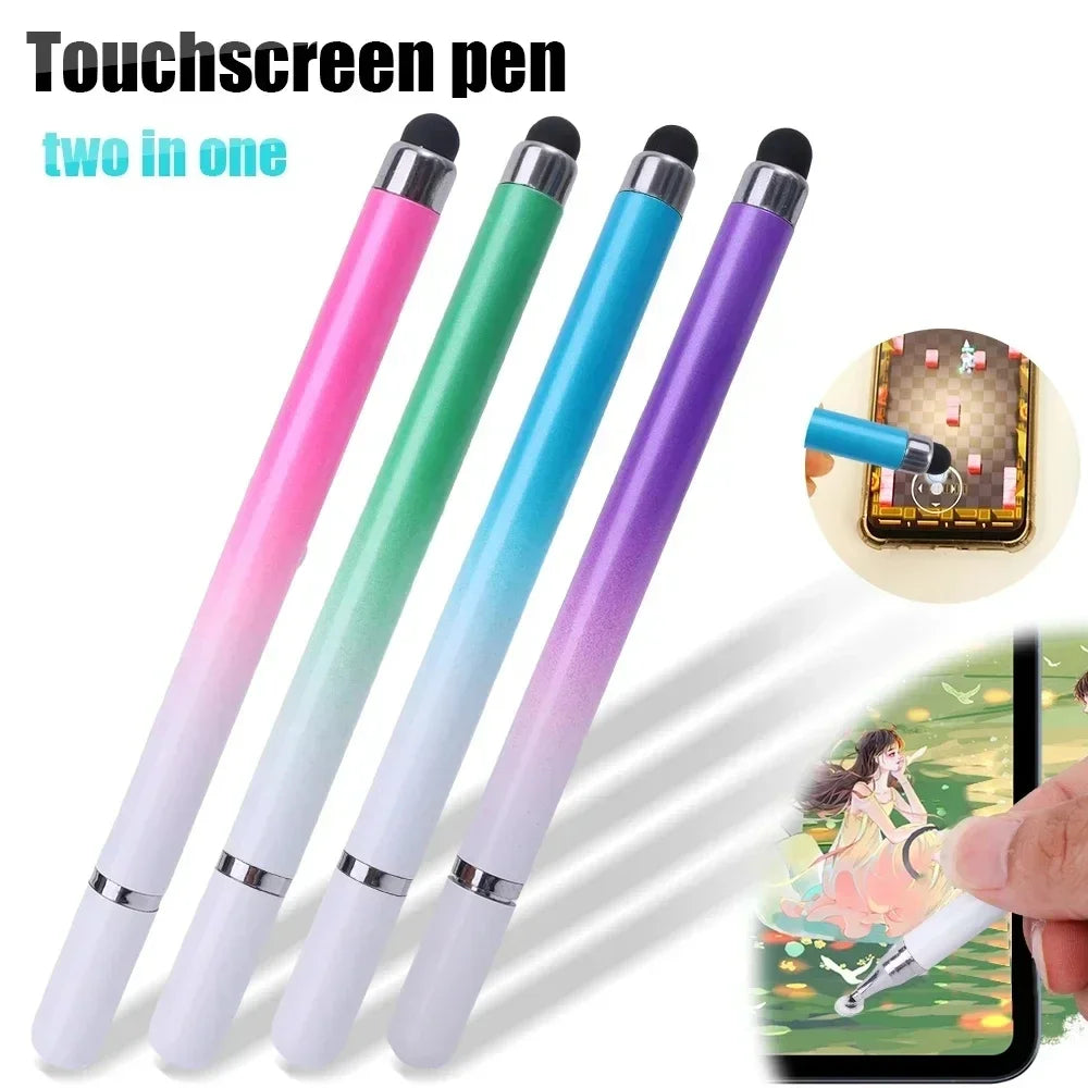 2 in 1 Universal Stylus Pen For Tablet Mobile Android IOS Phone iPad Accessories Drawing Tablet Pens Capacitive Screen Touch Pen