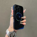 Luxury For Magsafe Glitter Aurora Glossy Phone Case For iPhone 15 16 17 Pro Max 14 Plus 13 12 11 Full Lens Protection Back Cover